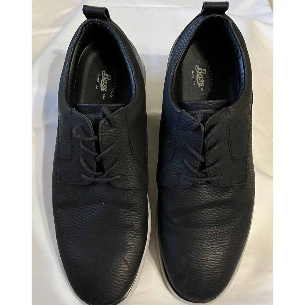 Comfort Shoes G.H. Bass & Co.‎ Vegan Leather 71339924A 2-Tone Black  Men's 8.5